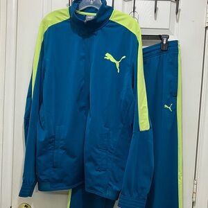 Puma Tracksuit Sweatsuit Warmup Exercise Jogging Jump Suit Jacket Joggers Pants